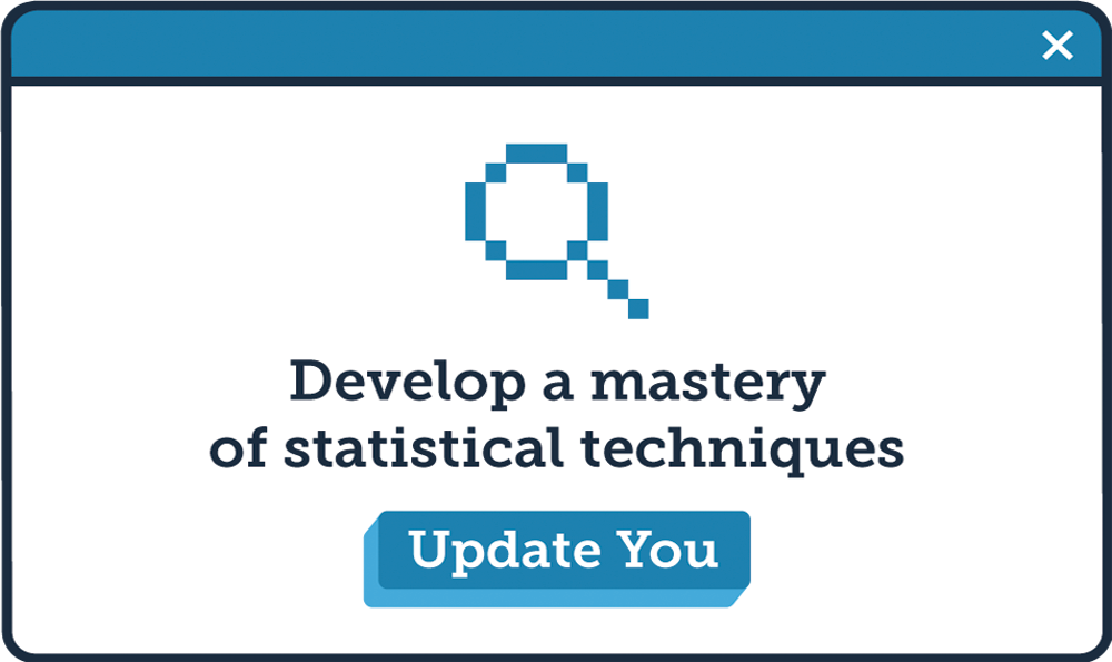 Develop a master of statistical techniques box