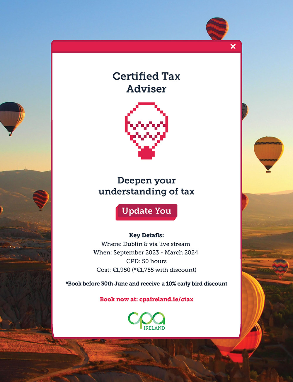 CPA Ireland Certified Tax Adviser Advertisement