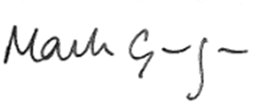 Mark Gargan Signature