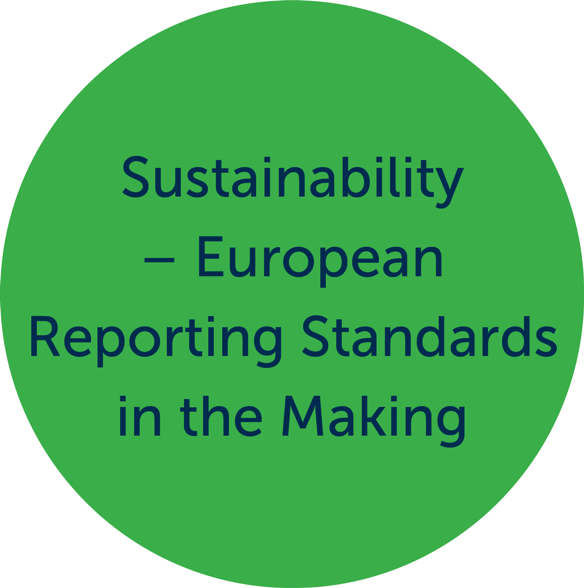 Sustainability - European Reporting Standards in the Making