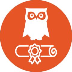 owl and scroll icons