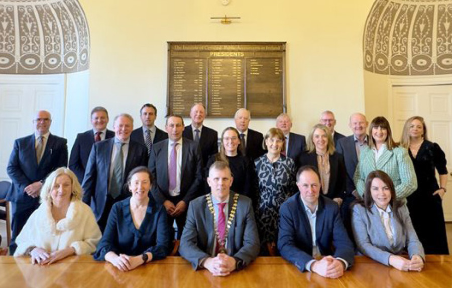 CPA Ireland Council Members and Senior Leadership Team sitting at conference table